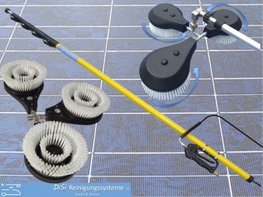 Photovoltaic-Cleaning-Triple-Wash-Brush-Telescopic-Lance